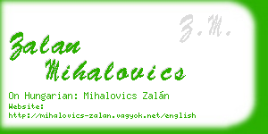 zalan mihalovics business card