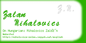 zalan mihalovics business card